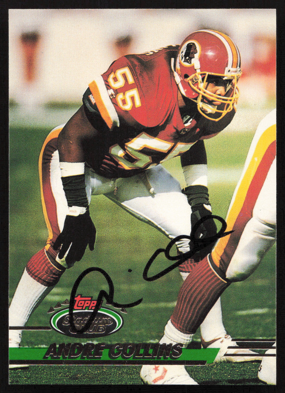 Andre Collins Autographed 1993 Stadium Club Card #77 Washington Redskins SKU #260980