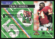Tracy Simien Autographed 1993 Stadium Club Card #215 Kansas City Chiefs SKU #260982