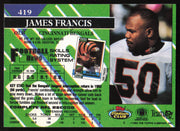 James Francis Autographed 1993 Stadium Club Card #419 Cincinnati Bengals SKU #260986