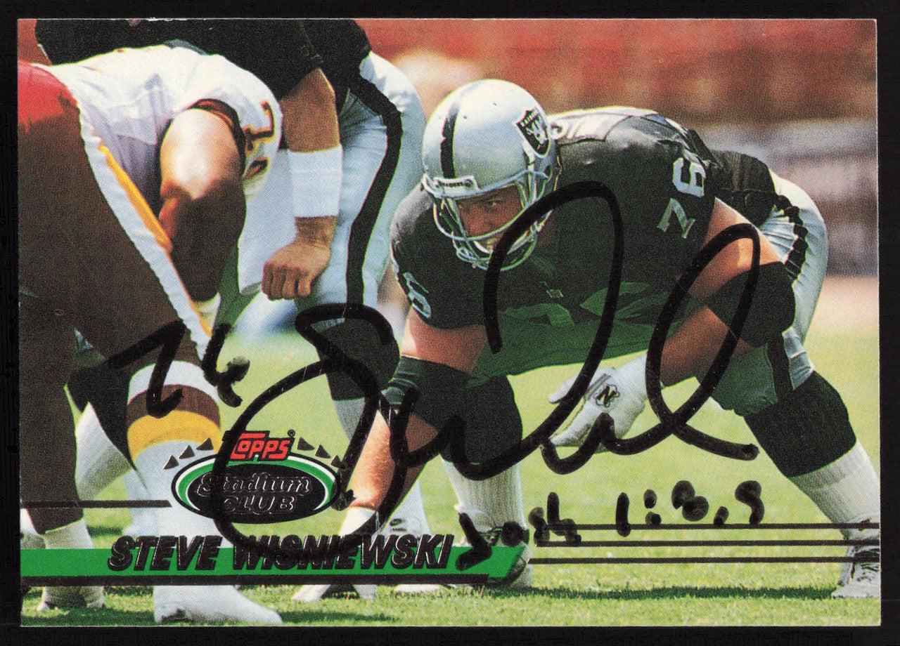 Steve Wisniewski Autographed 1993 Stadium Club Card #262 Los Angeles Raiders SKU #260992