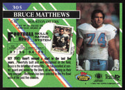 Bruce Matthews Autographed 1993 Stadium Club Card #305 Houston Oilers SKU #260993