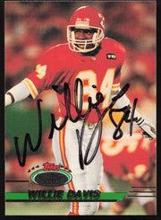 Willie Davis Autographed 1993 Stadium Club Card #312 Kansas City Chiefs SKU #260996