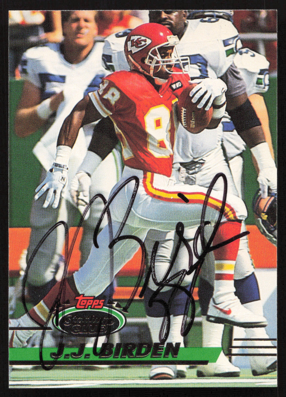 J.J. Birden Autographed 1993 Stadium Club Card #289 Kansas City Chiefs SKU #261011