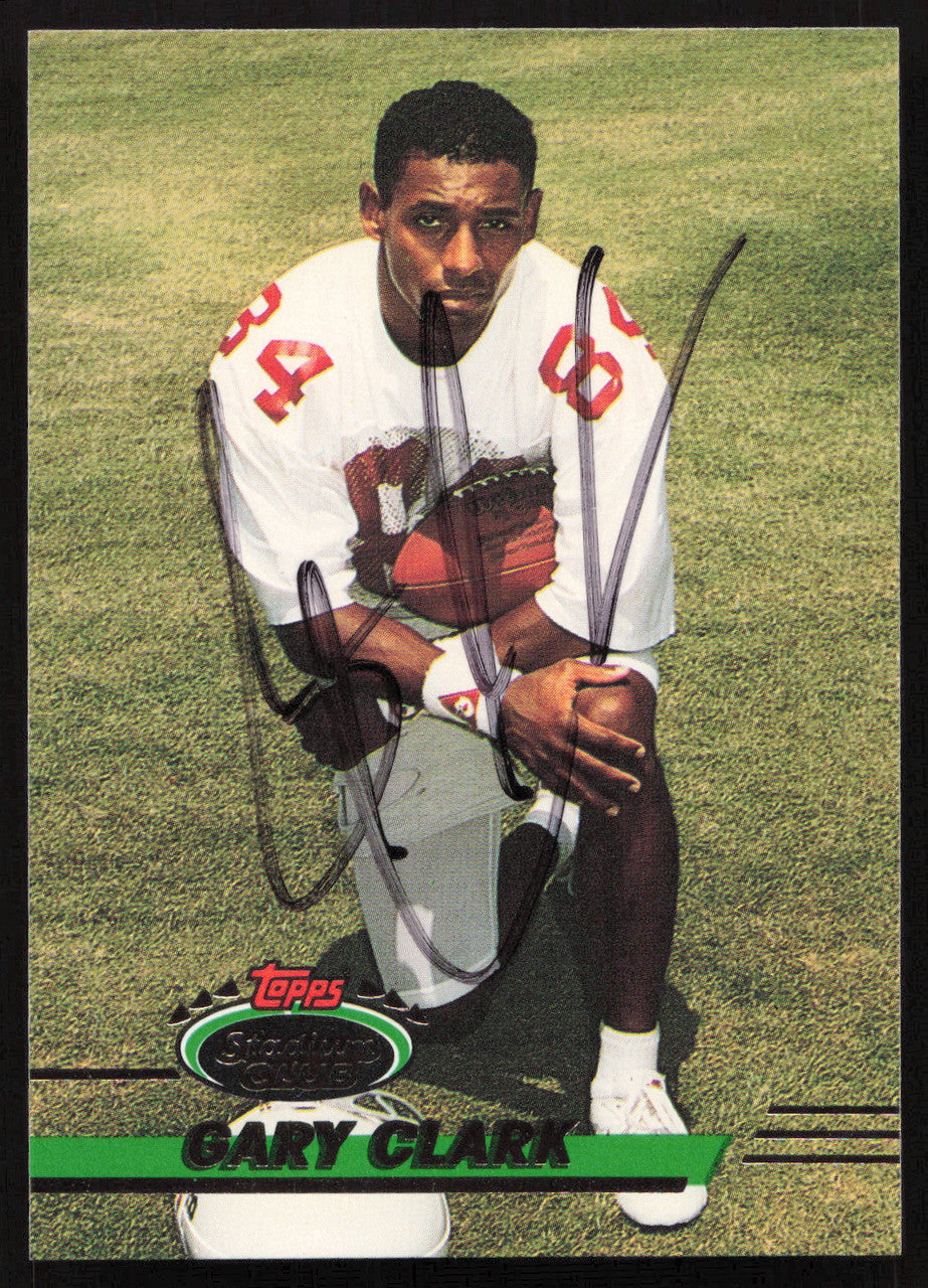 Gary Clark Autographed 1993 Stadium Club Card #460 Washington Redskins SKU #261016