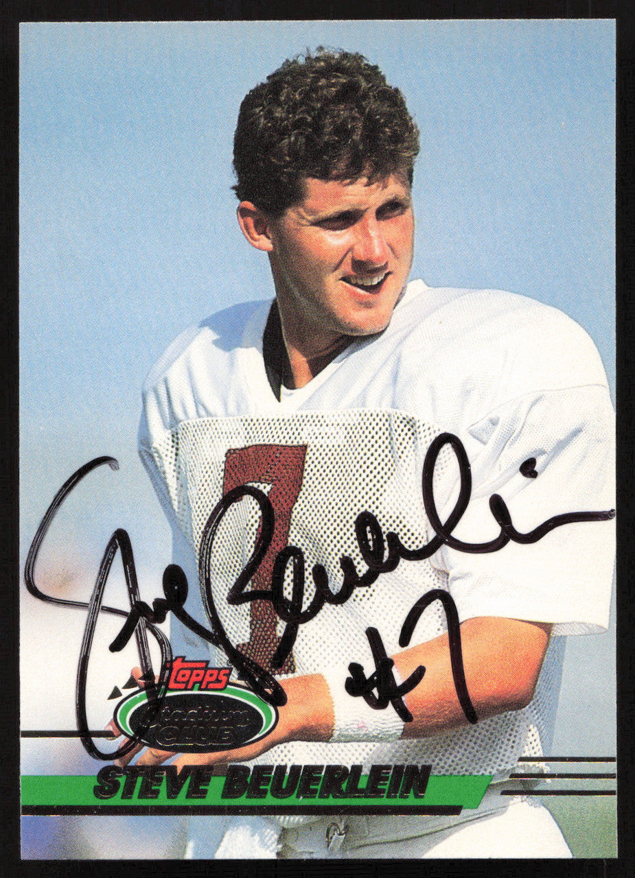 Steve Beuerlein Autographed 1993 Stadium Club Card #255 Arizona Cardinals SKU #261025