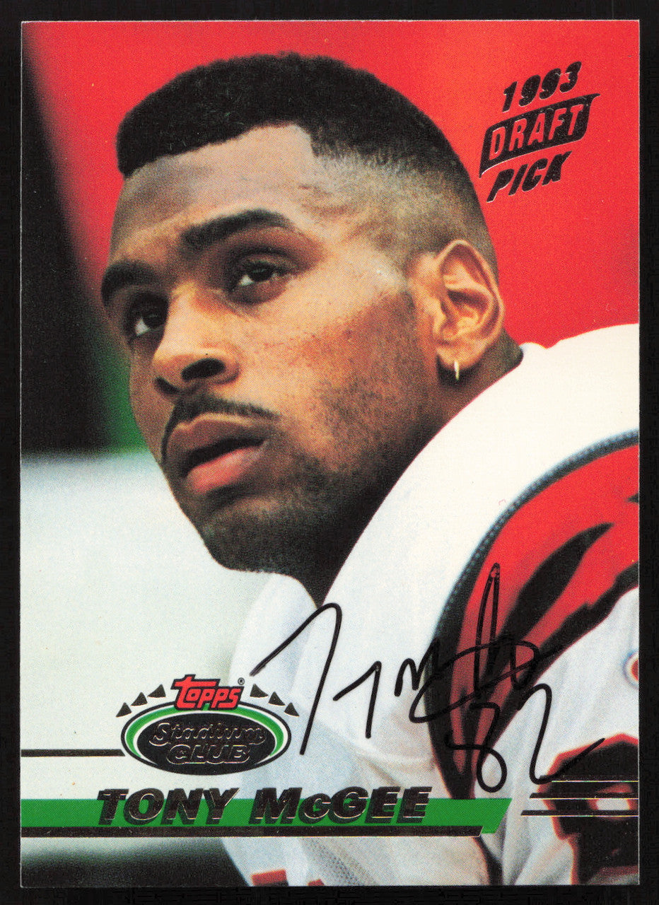 Tony McGee Autographed 1993 Stadium Club Card #513 Cincinnati Bengals SKU #261026