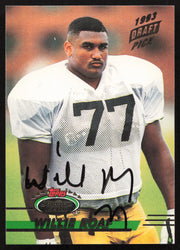 Willie Roaf Autographed 1993 Stadium Club Rookie Card #469 New Orleans Saints SKU #261028