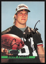Steve Everitt Autographed 1993 Stadium Club Card #134 Cleveland Browns SKU #261034