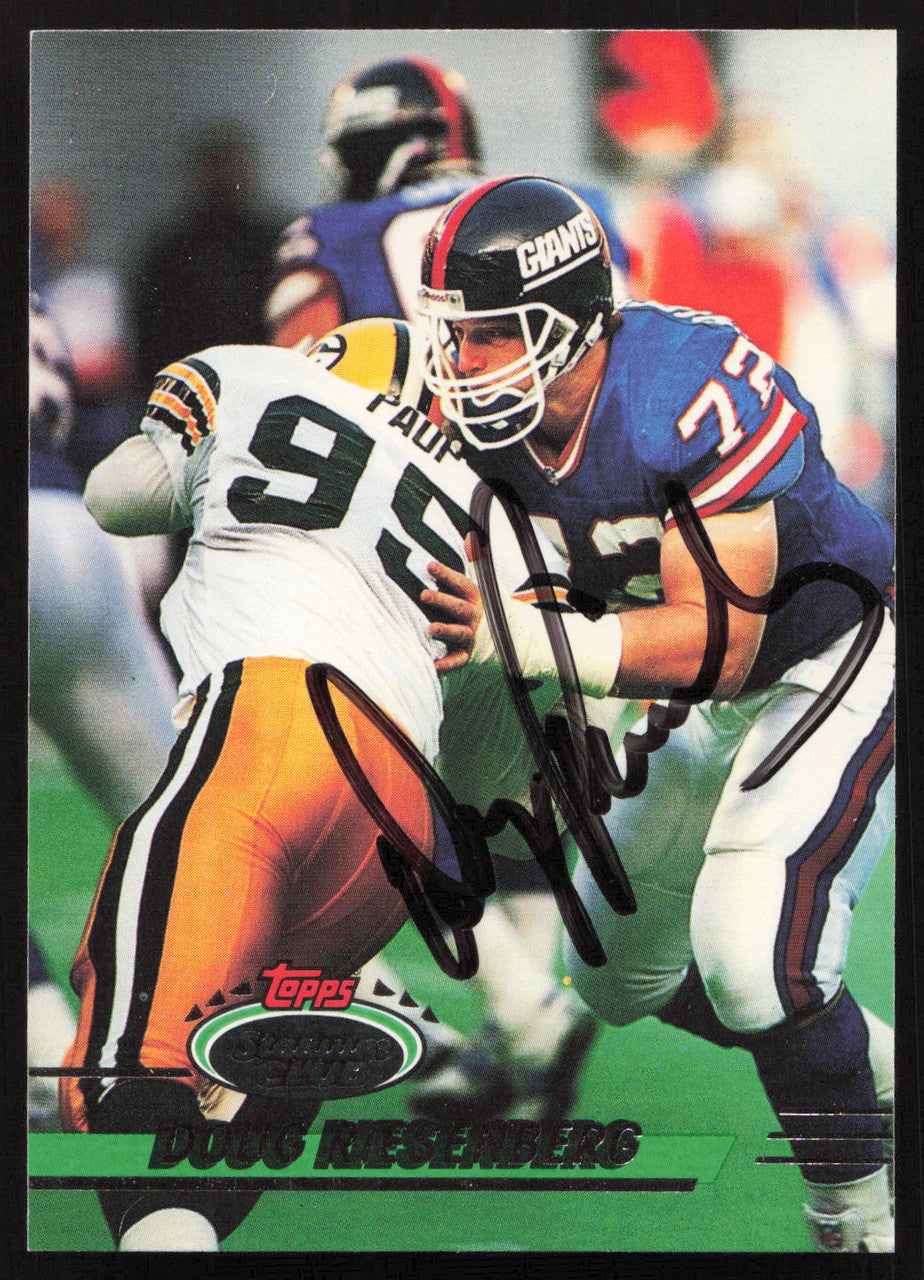 Doug Riesenberg Autographed 1993 Stadium Club Card #22 New York Giants SKU #261036