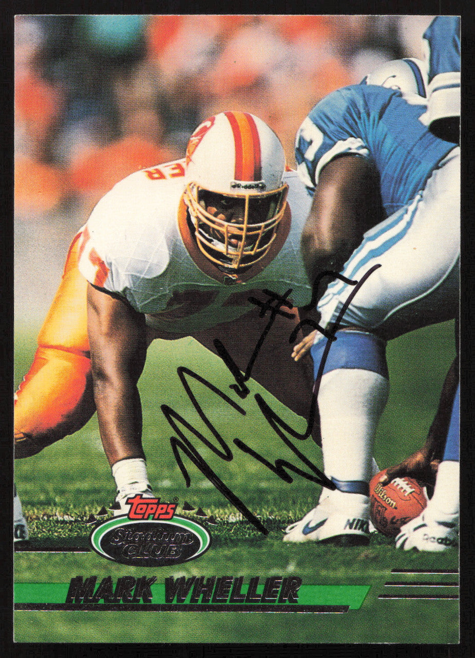 Mark Wheeler Autographed 1993 Stadium Club Card #89 Tampa Bay Buccaneers SKU #261041