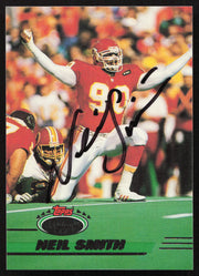 Neil Smith Autographed 1993 Stadium Club Card #133 Kansas City Chiefs SKU #261042