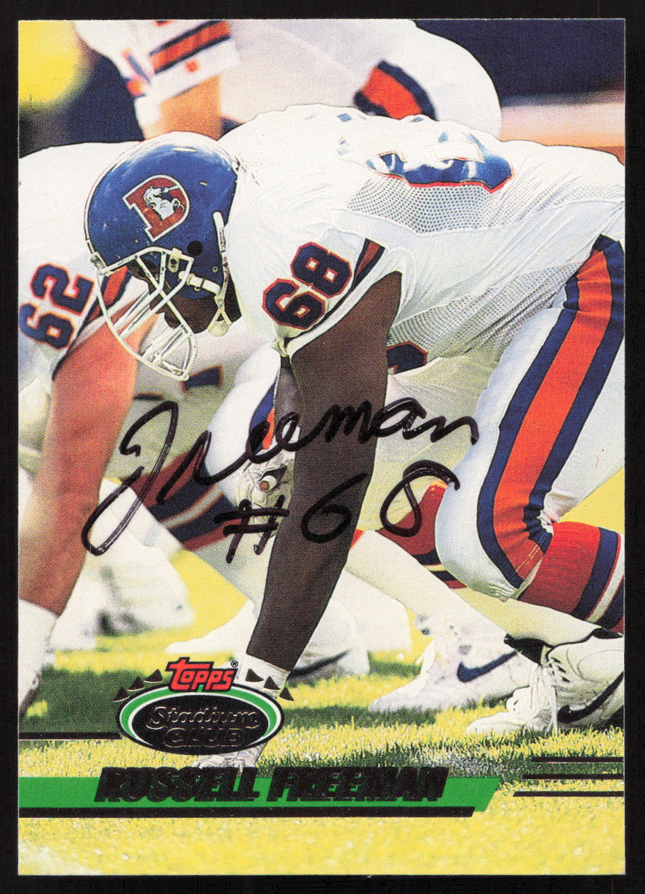 Russell Freeman Autographed 1993 Stadium Club Card #382 Denver Broncos SKU #261052