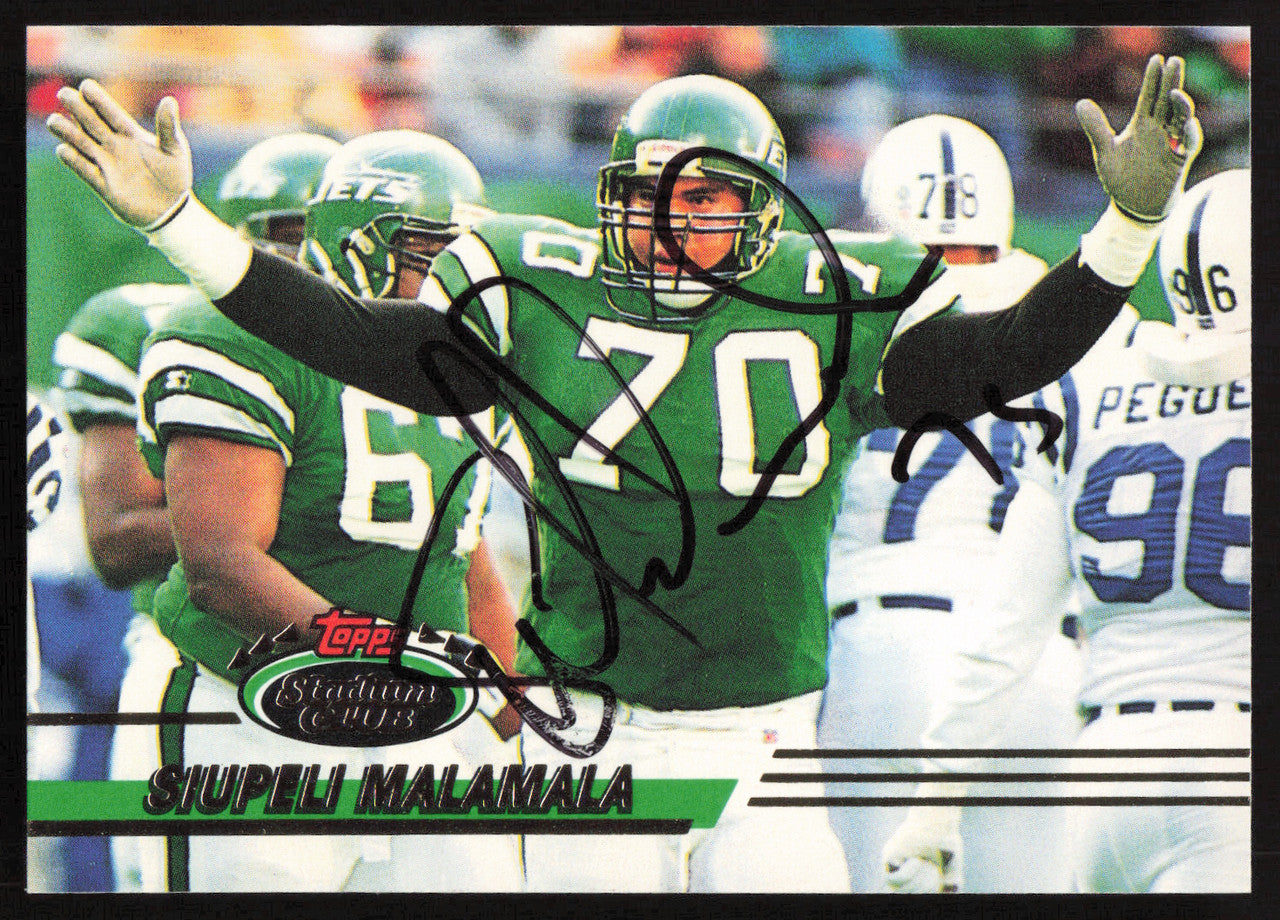 Siupeli Malamala Autographed 1993 Stadium Club Card #261 New York Jets SKU #261054