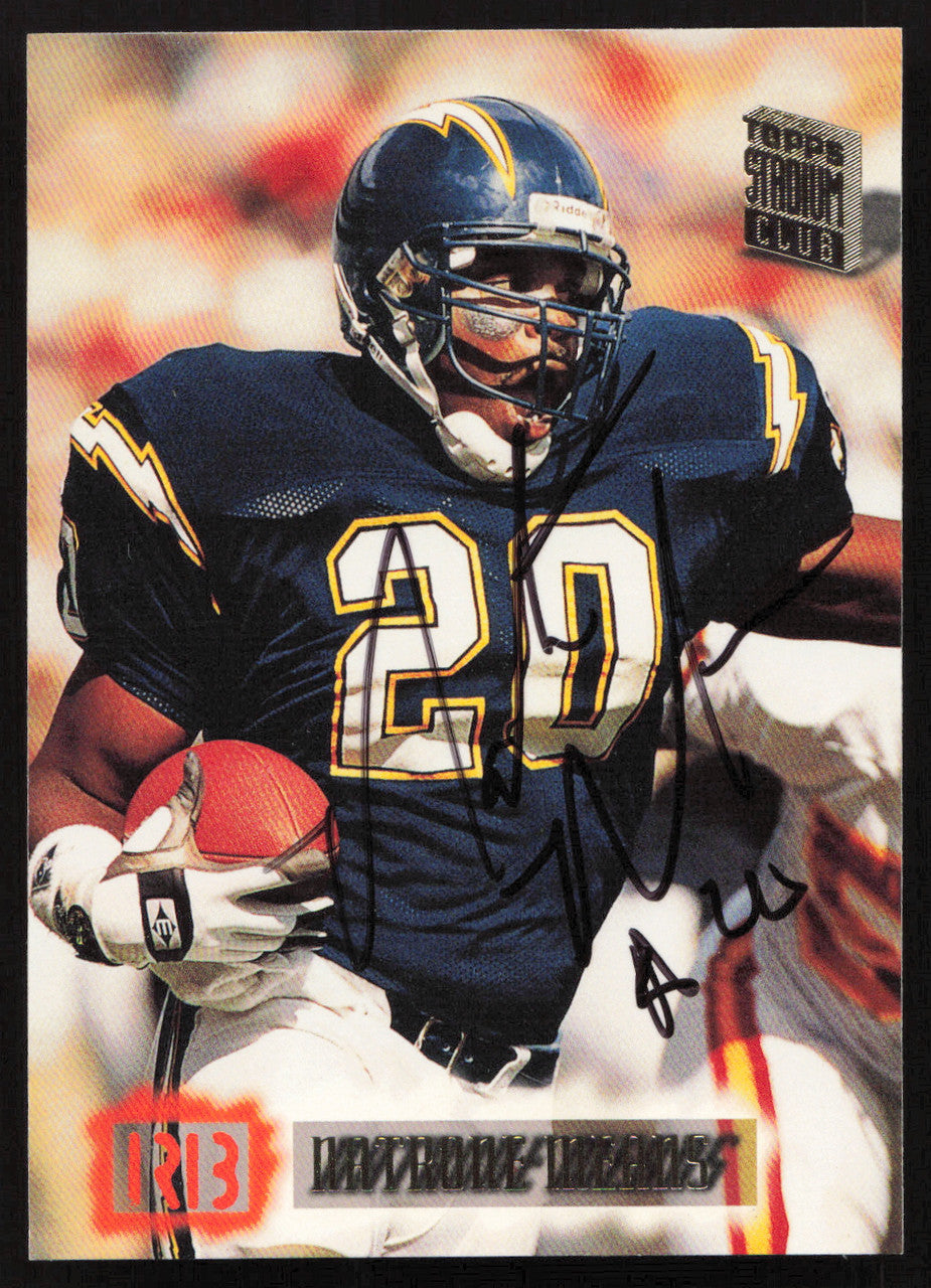 Natrone Means Autographed 1994 Stadium Club Card #40 San Diego Chargers SKU #261057