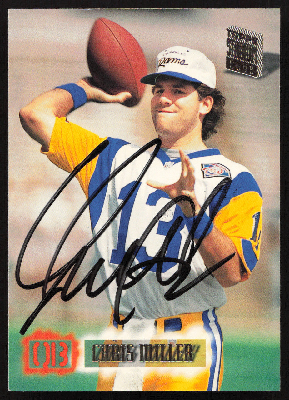 Chris Miller Autographed 1994 Stadium Club Card #385 Los Angeles Rams SKU #261059