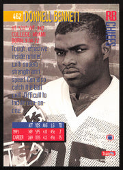 Donnell Bennett Autographed 1994 Stadium Club Rookie Card #462 Kansas City Chiefs SKU #261061