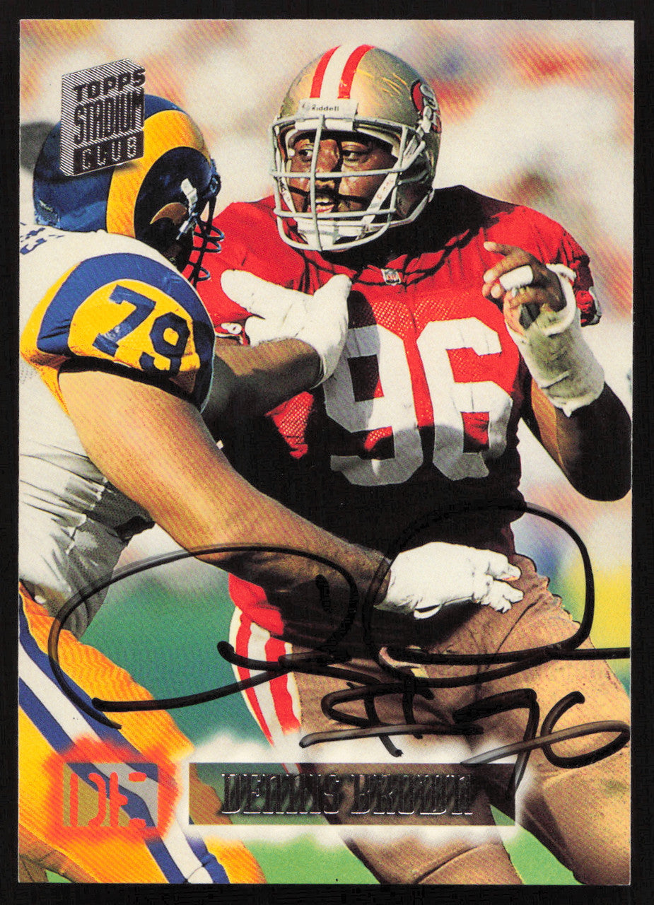 Dennis Brown Autographed 1994 Stadium Club Card #26 San Francisco 49ers SKU #261072