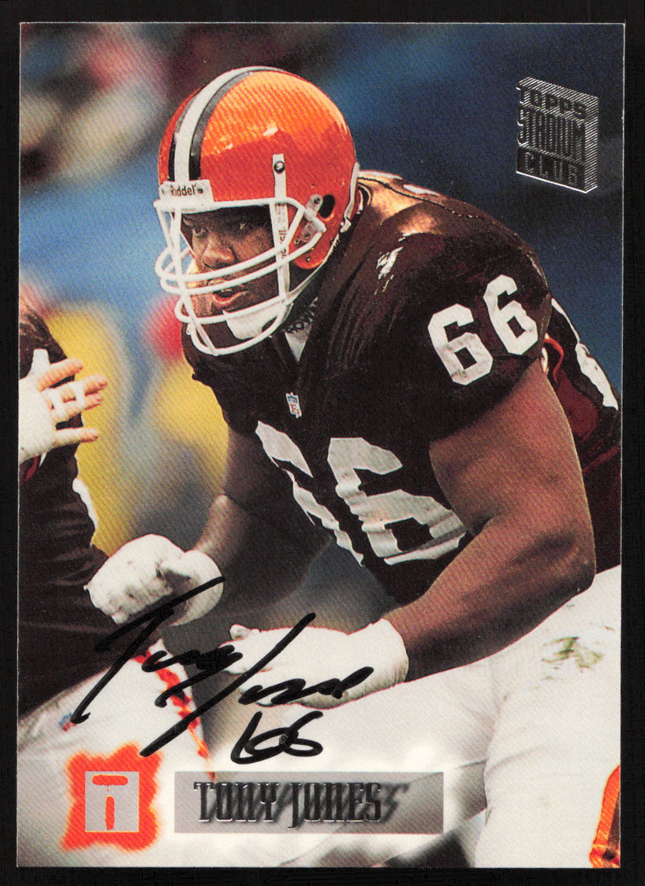Tony Jones Autographed 1994 Stadium Club Card #9 Cleveland Browns SKU #261080