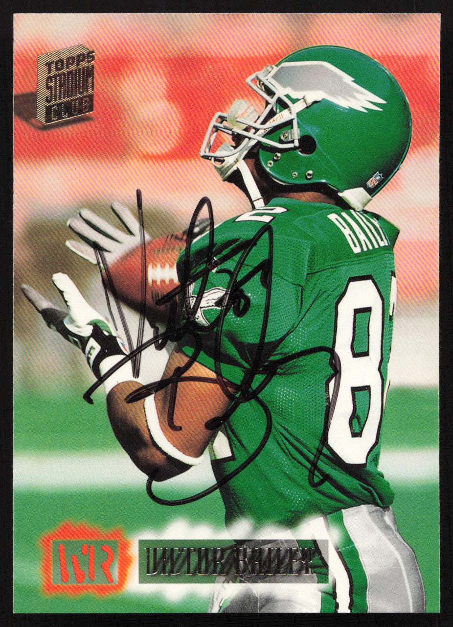Victor Bailey Autographed 1994 Stadium Club Card #298 Philadelphia Eagles SKU #261083