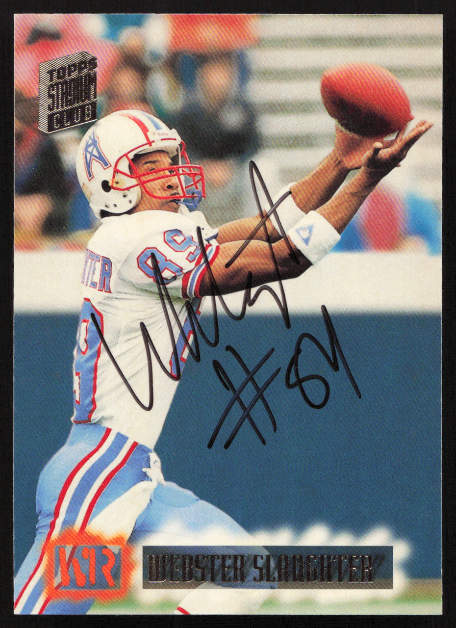Webster Slaughter Autographed 1994 Stadium Club Card #294 Houston Oilers SKU #261086