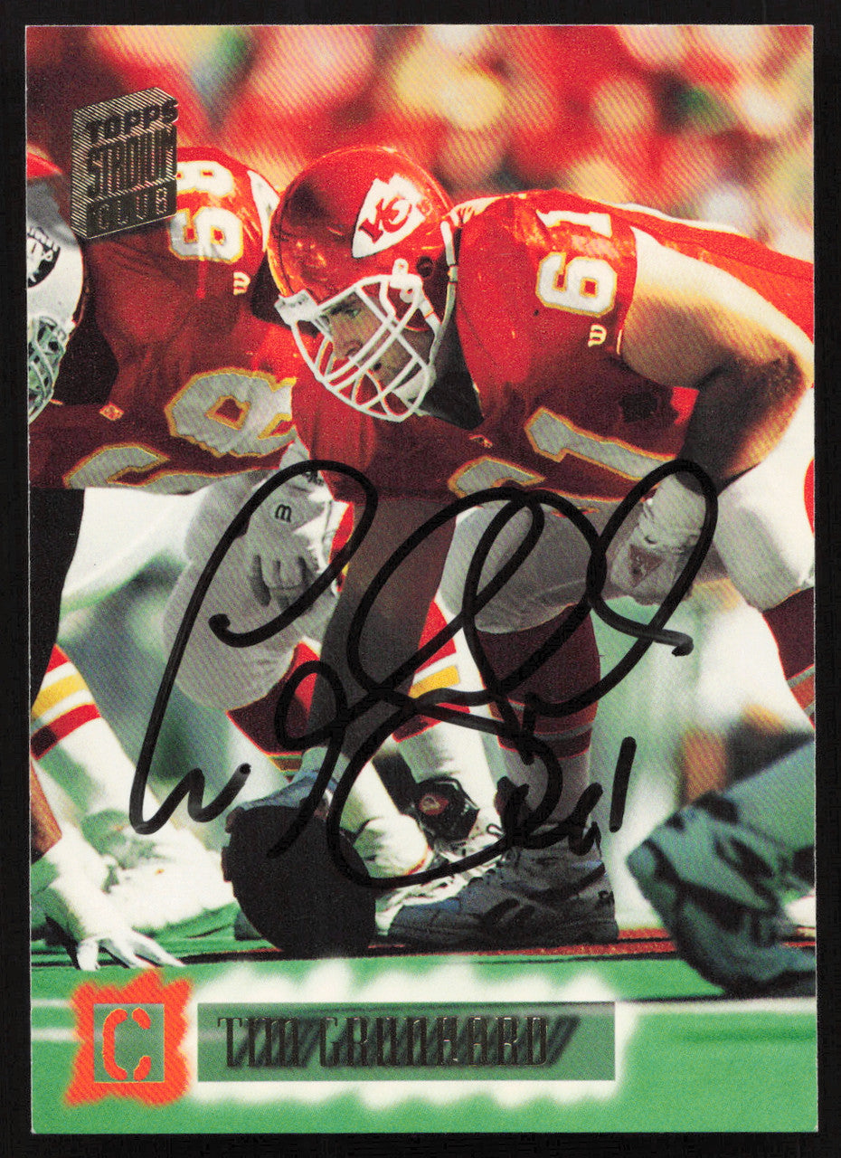 Tim Grunhard Autographed 1994 Stadium Club Card #49 Kansas City Chiefs SKU #261088