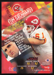 Tim Grunhard Autographed 1994 Stadium Club Card #49 Kansas City Chiefs SKU #261088