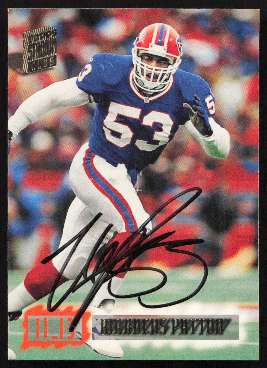 Marvcus Patton Autographed 1994 Stadium Club Card #251 Buffalo Bills SKU #261098