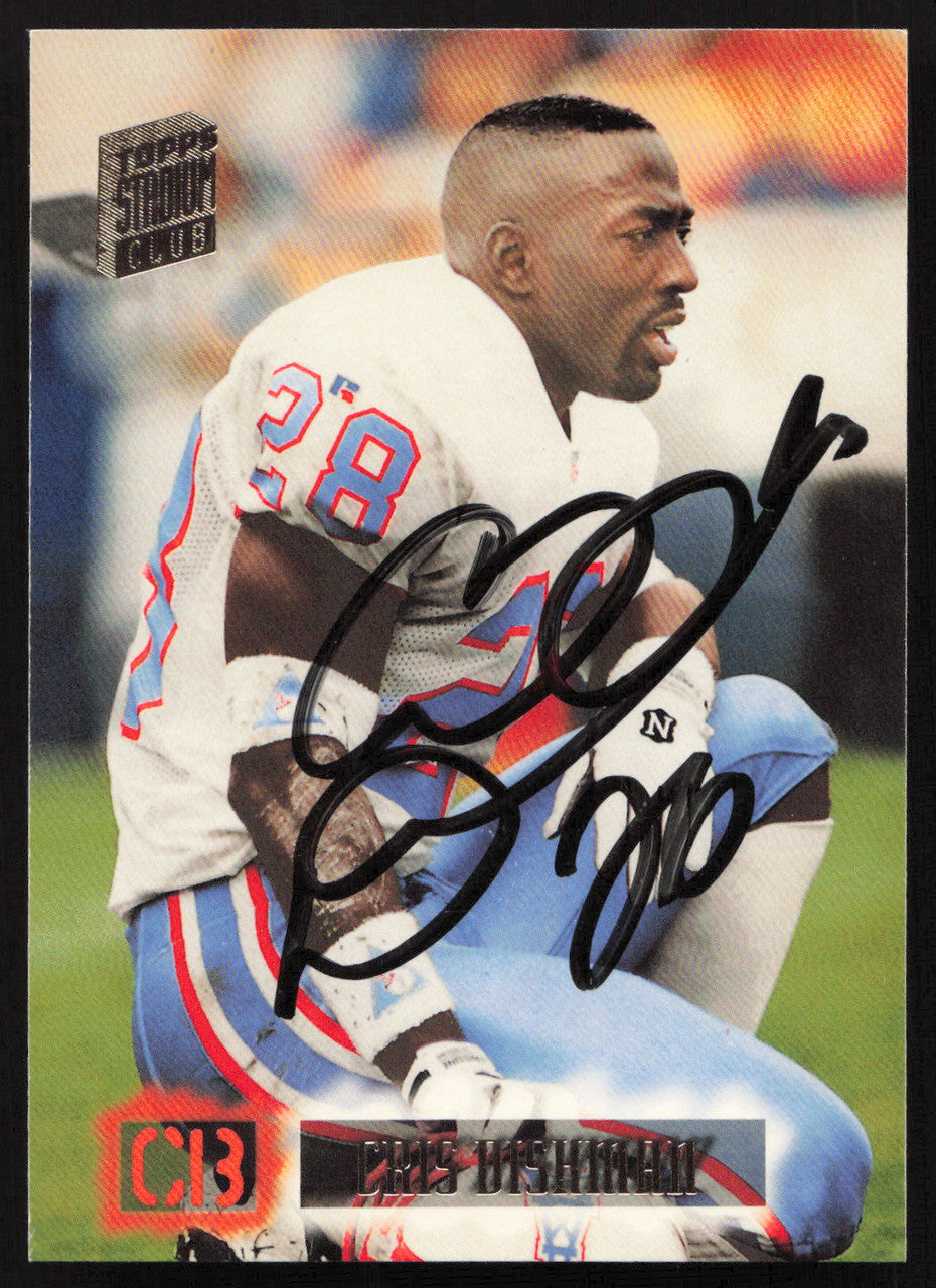 Cris Dishman Autographed 1994 Stadium Club Card #448 Houston Oilers SKU #261099