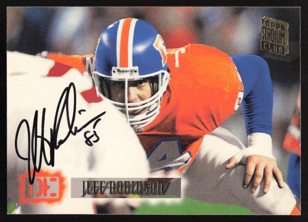 Jeff Robinson Autographed 1994 Stadium Club Card #415 Denver Broncos SKU #261102