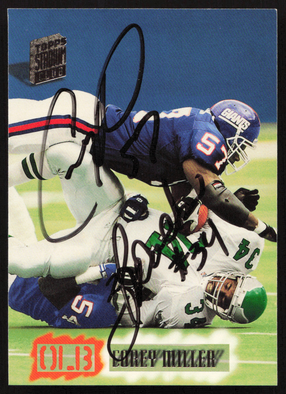 Corey Miller Autographed 1994 Stadium Club Card #323 New York Giants SKU #261113