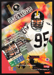 Greg Lloyd Autographed 1994 Stadium Club Card #125 Pittsburgh Steelers SKU #261115