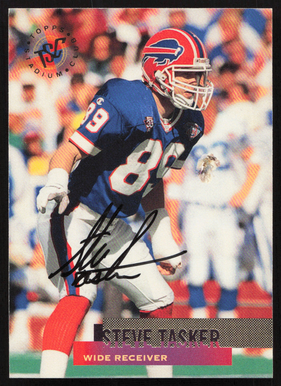 Steve Tasker Autographed 1995 Stadium Club Card #235 Buffalo Bills SKU #261122