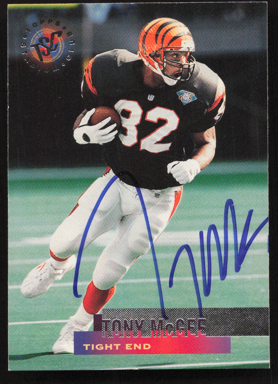 Tony McGee Autographed 1995 Stadium Club Card #367 Cincinnati Bengals SKU #261124
