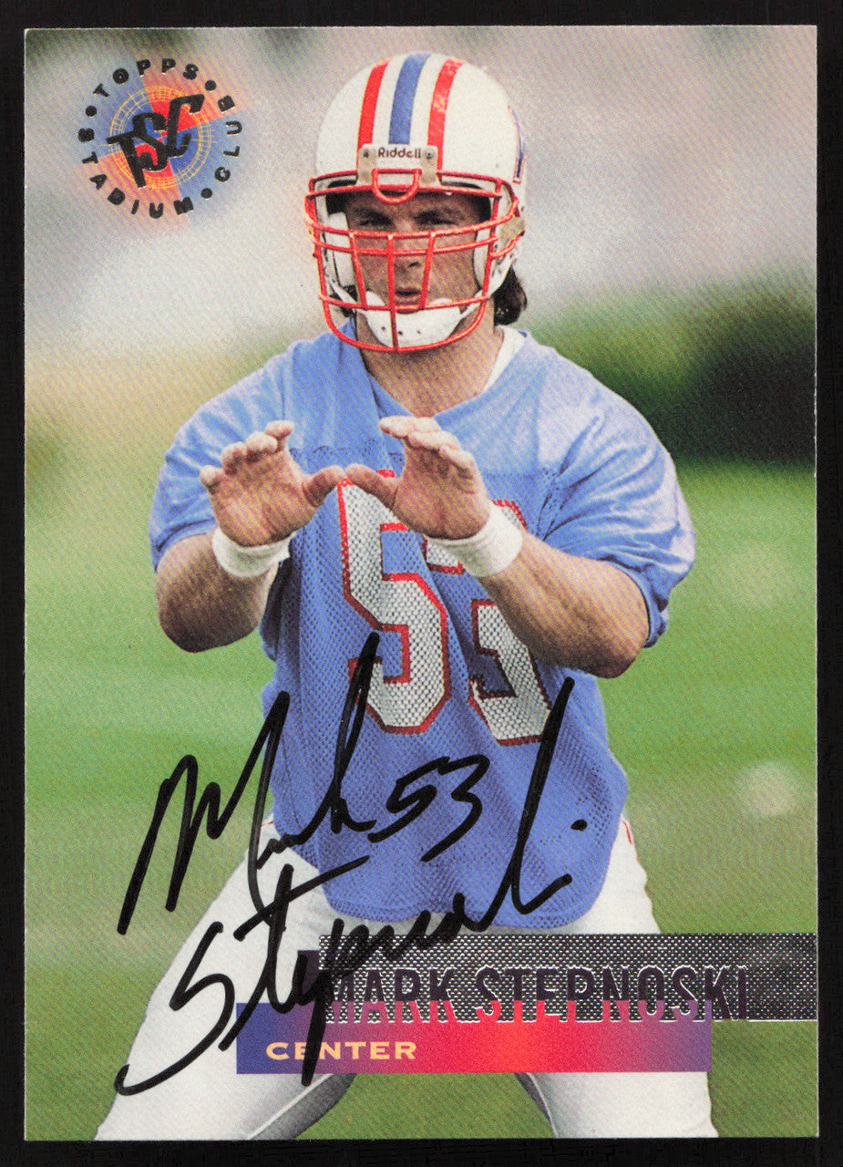 Mark Stepnoski Autographed 1995 Stadium Club Card #304 Houston Oilers SKU #261127