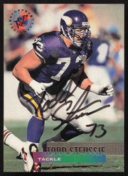 Todd Steussie Autographed 1995 Stadium Club Card #306 Minnesota Vikings SKU #261128