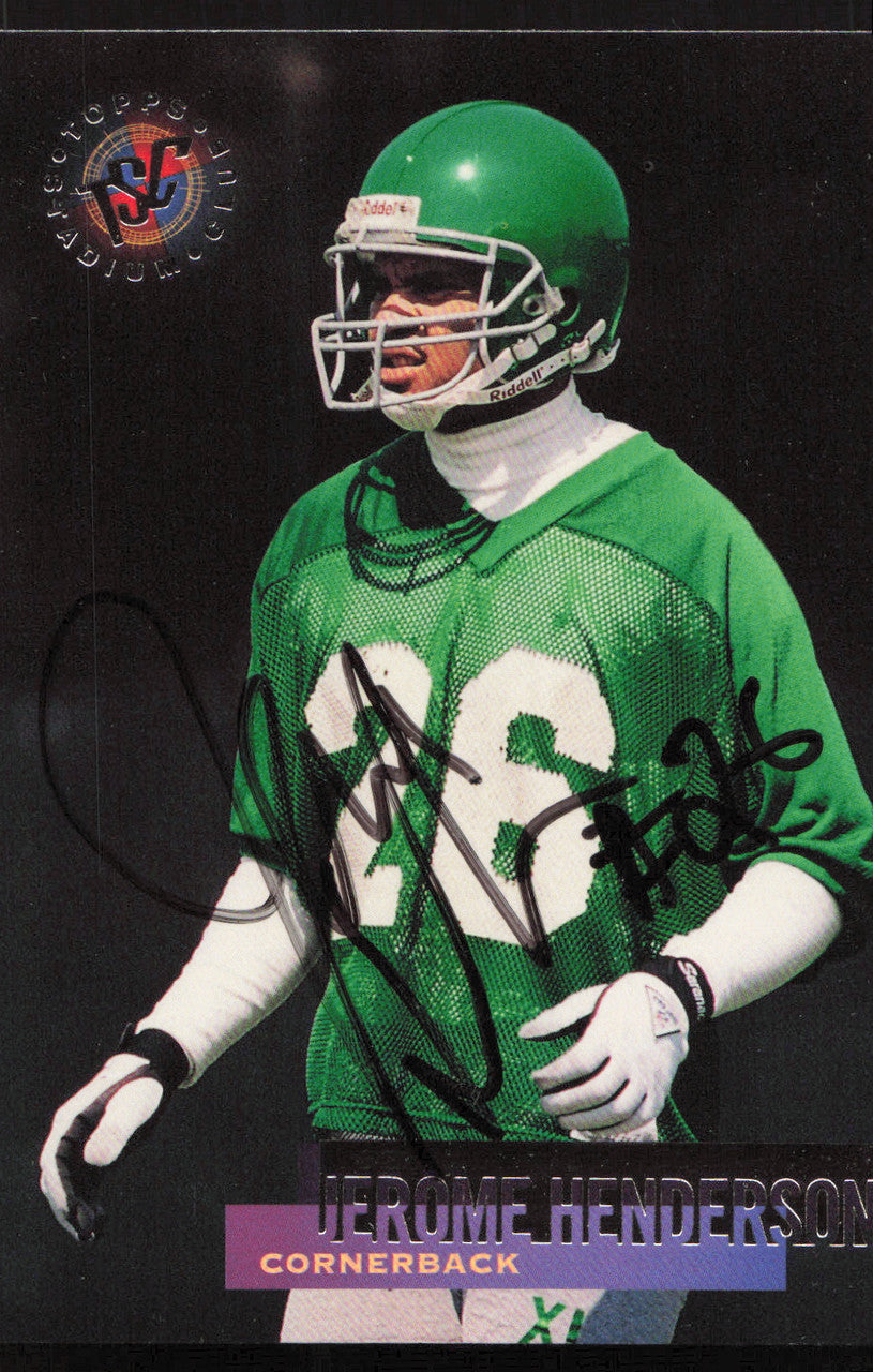 Jerome Henderson Autographed 1995 Stadium Club Card #84 Philadelphia Eagles SKU #261134
