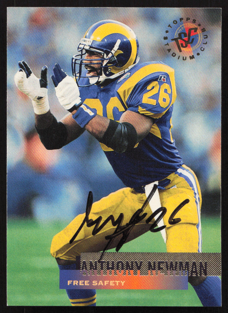 Anthony Newman Autographed 1995 Stadium Club Card #229 Los Angeles Rams SKU #261137