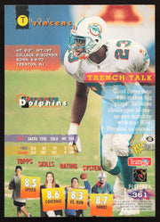 Troy Vincent Autographed 1995 Stadium Club Card #361 Miami Dolphins SKU #261140