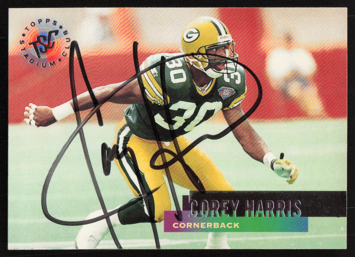 Corey Harris Autographed 1995 Stadium Club Card #146 Green Bay Packers SKU #261142