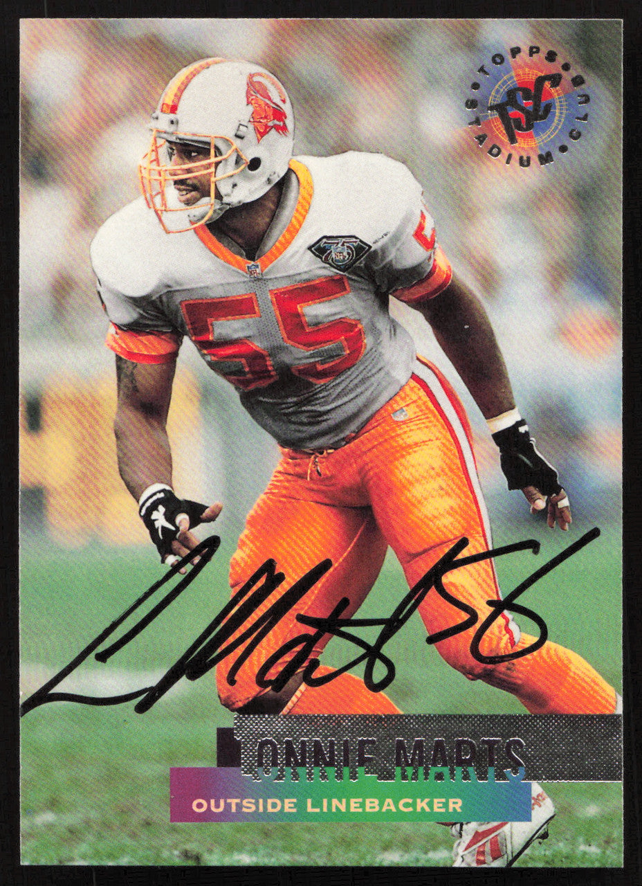 Lonnie Marts Autographed 1995 Stadium Club Card #83 Tampa Bay Buccaneers SKU #261144
