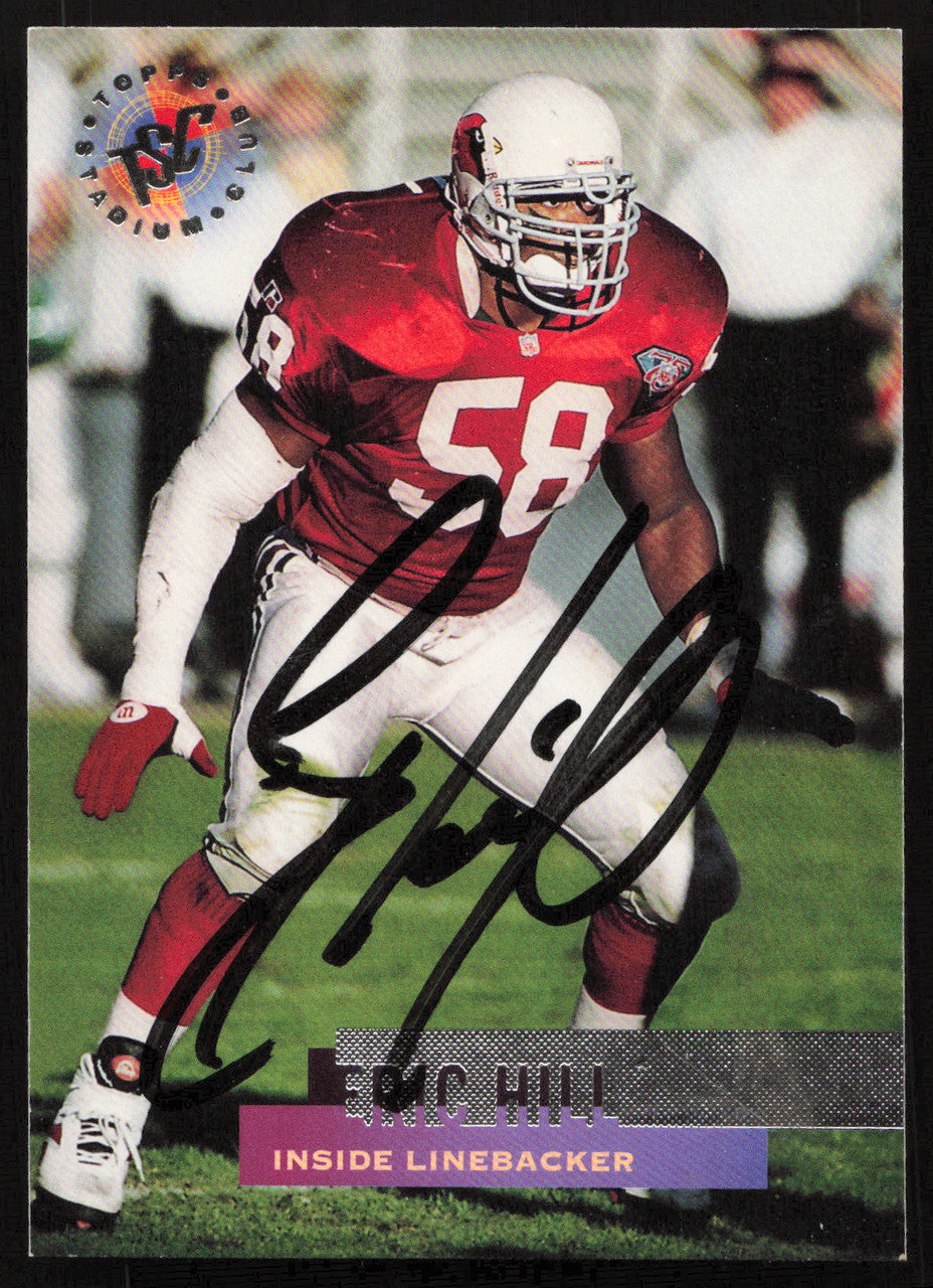 Eric Hill Autographed 1995 Stadium Club Card #72 Arizona Cardinals SKU #261145