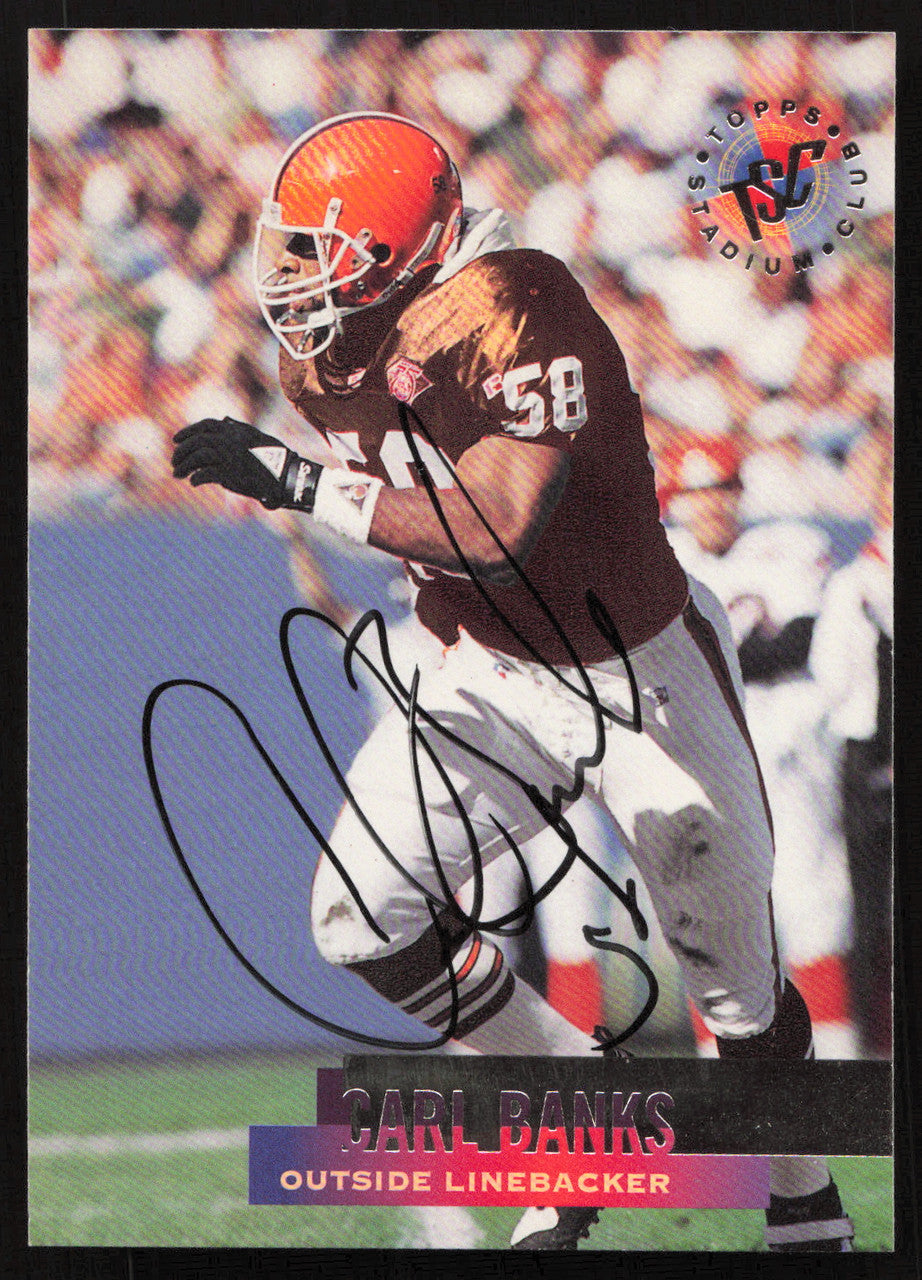 Carl Banks Autographed 1995 Stadium Club Card #142 Cleveland Browns SKU #261147