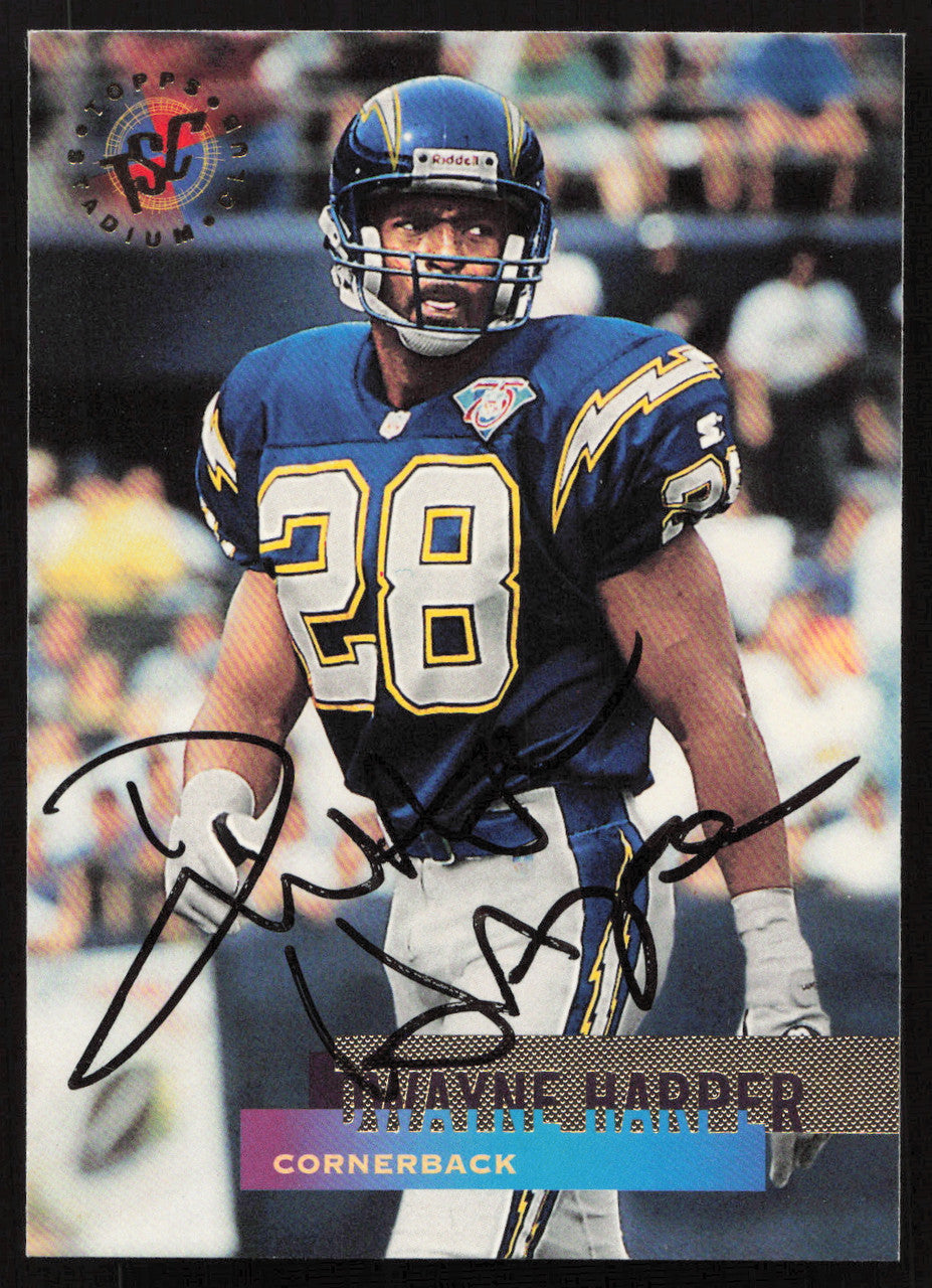 Dwayne Harper Autographed 1995 Stadium Club Card #356 San Diego Chargers SKU #261154