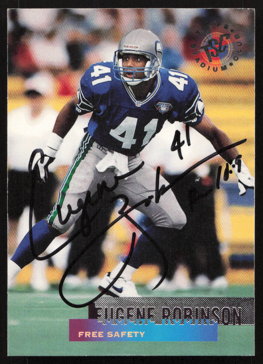 Eugene Robinson Autographed 1995 Stadium Club Card #46 Seattle Seahawks SKU #261160
