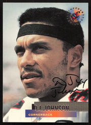 D.J. Johnson Autographed 1995 Stadium Club Card #329 Atlanta Falcons SKU #261163