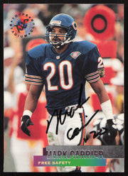 Mark Carrier Autographed 1995 Stadium Club Card #250 Chicago Bears SKU #261164