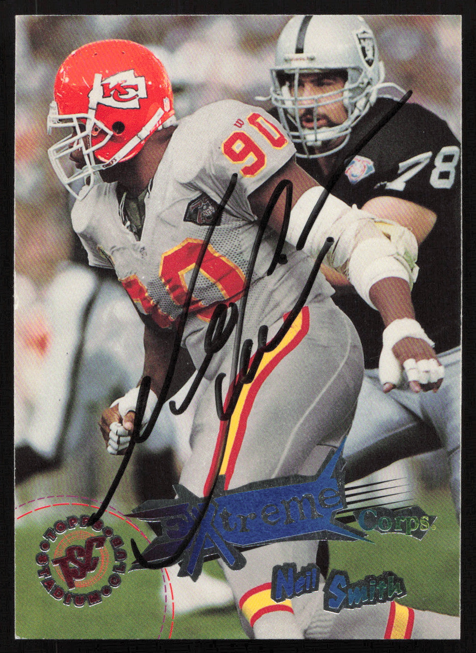 Neil Smith Autographed 1995 Stadium Club Card #X195 Kansas City Chiefs SKU #261169