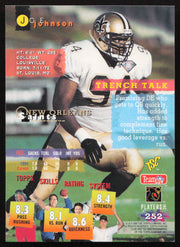 Joe Johnson Autographed 1995 Stadium Club Card #252 New Orleans Saints SKU #261175