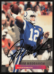 Jim Harbaugh Autographed 1995 Stadium Club Card #328 Indianapolis Colts SKU #261179