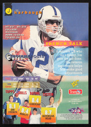Jim Harbaugh Autographed 1995 Stadium Club Card #328 Indianapolis Colts SKU #261179